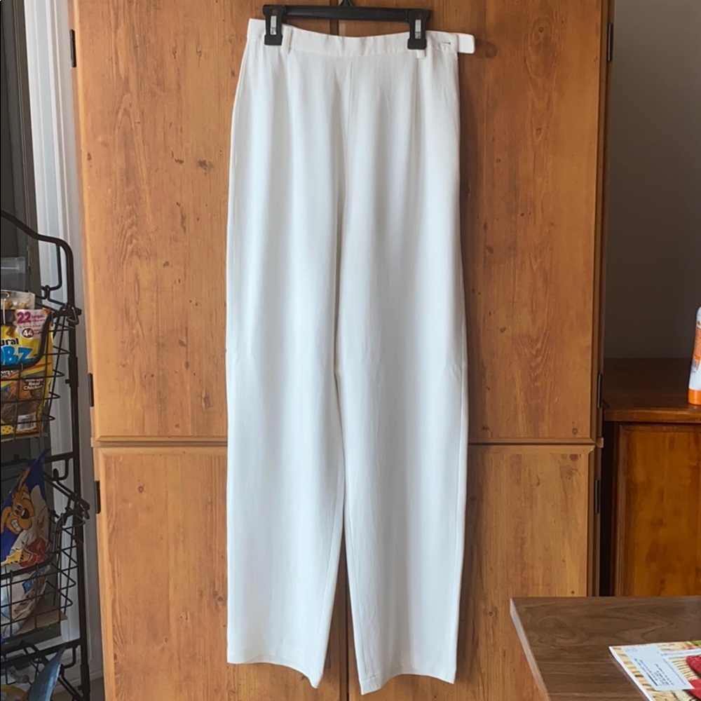 Giorgio Armani White Long Flowy Pants